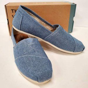 TOMS Women's Classic Canvas Shoes, Blue Slub Chambray